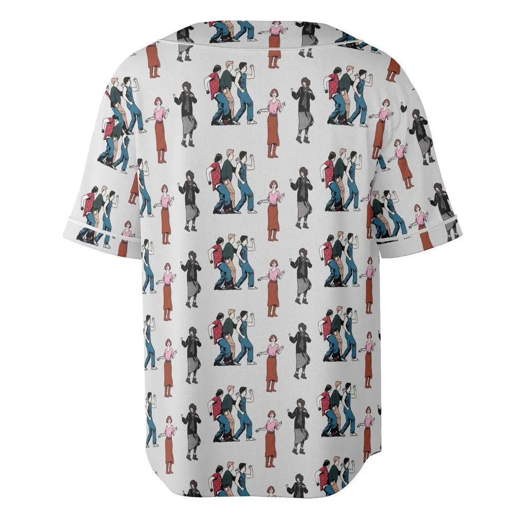 The Breakfast Club Characters Pattern Unisex Baseball Jersey - 4