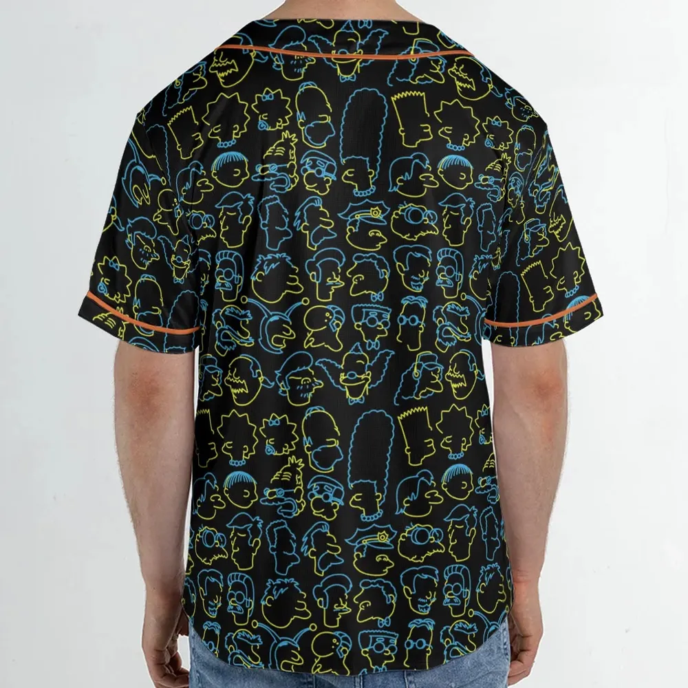 The Simpsons Neon Unisex Baseball Jersey - 2