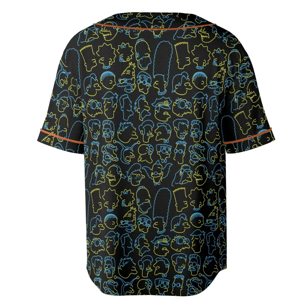 The Simpsons Neon Unisex Baseball Jersey - 4