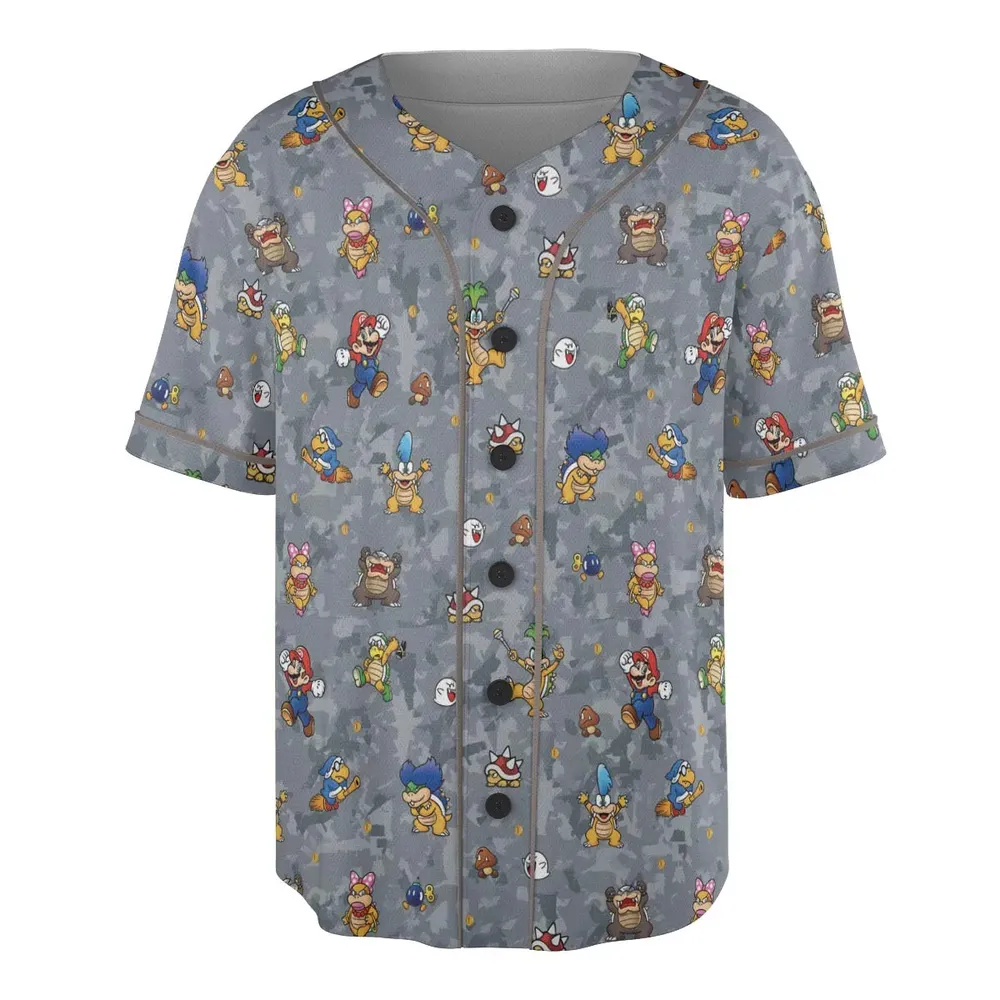 Super Mario Nintendo Video Game Unisex Baseball Jersey - 3