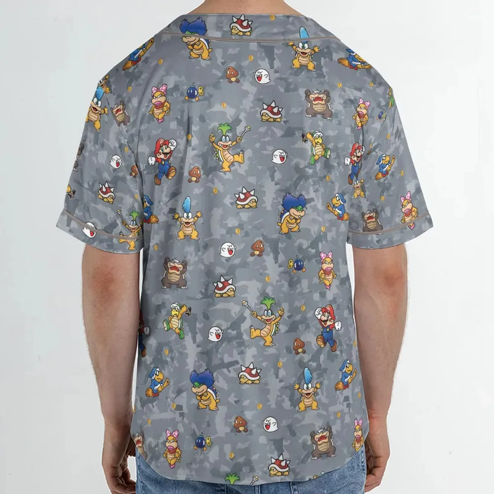 Super Mario Nintendo Video Game Unisex Baseball Jersey - 2