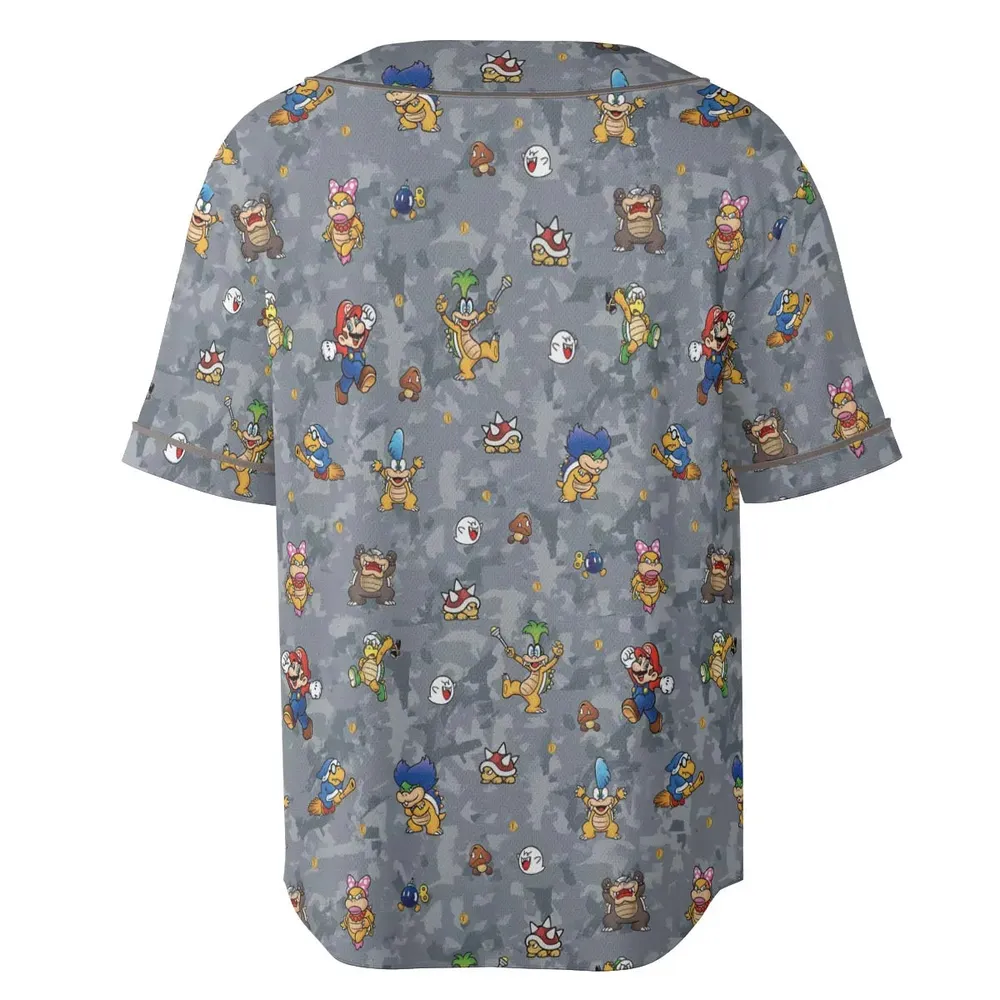 Super Mario Nintendo Video Game Unisex Baseball Jersey - 4