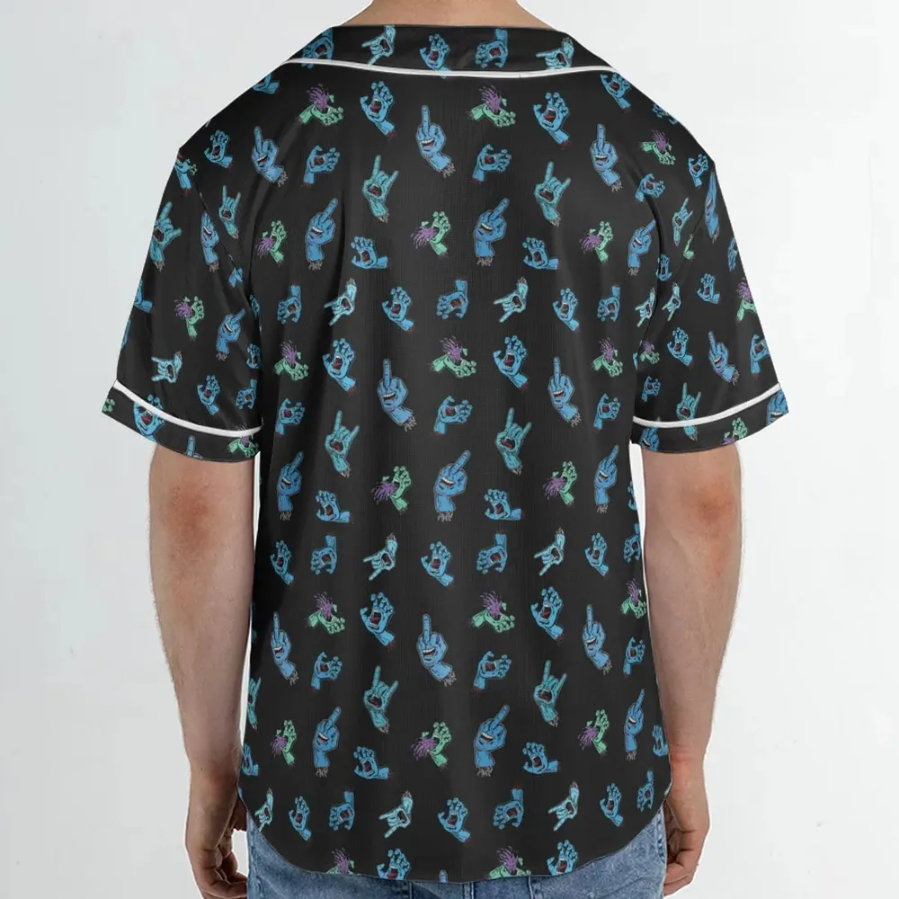 Santa Cruz Screaming Hand Unisex Baseball Jersey - 2
