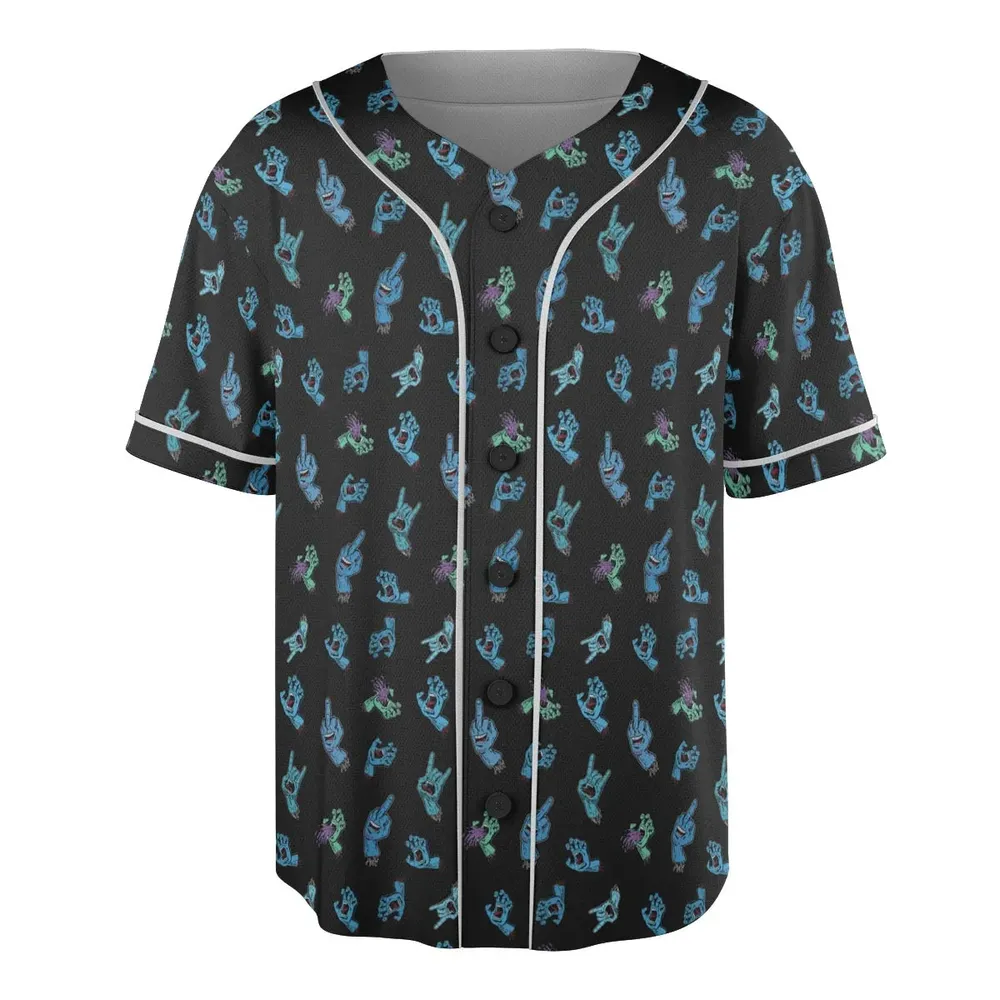Santa Cruz Screaming Hand Unisex Baseball Jersey - 3