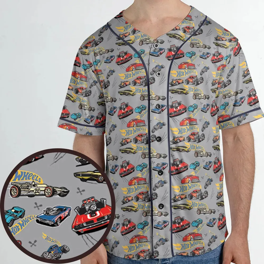Hot Wheels Classic Car Unisex Baseball Jersey - 1