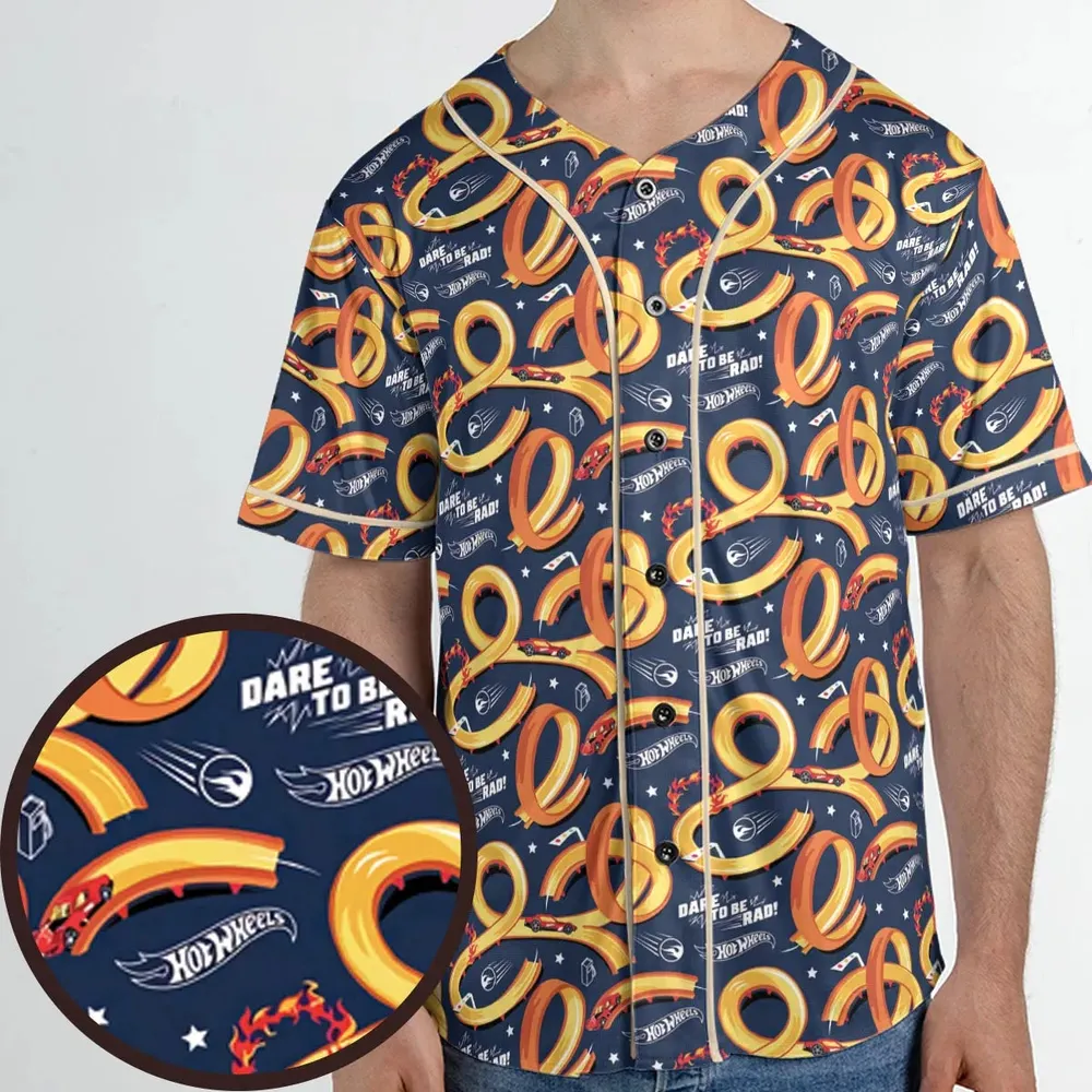 Hot Wheels Unisex Baseball Jersey - 1