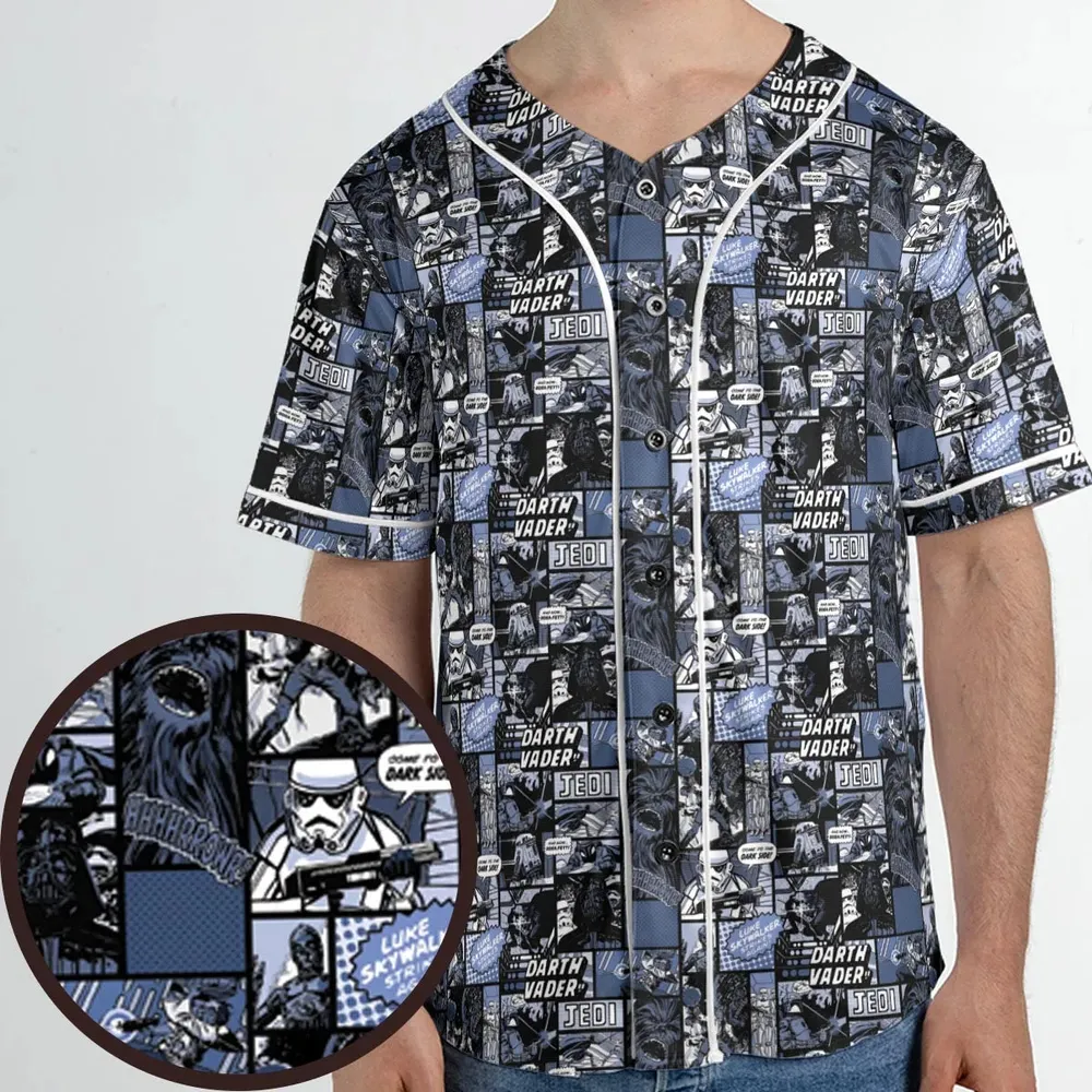Star Wars Dark Side Comic Unisex Baseball Jersey - 1