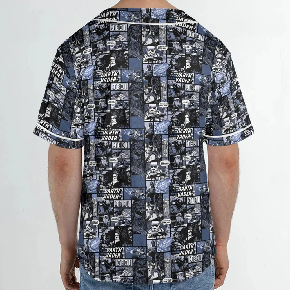 Star Wars Dark Side Comic Unisex Baseball Jersey - 2