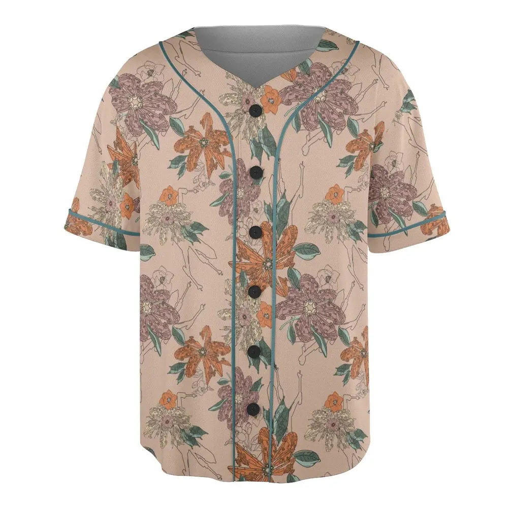 Star Wars Ships Floral Pattern Unisex Baseball Jersey - 3
