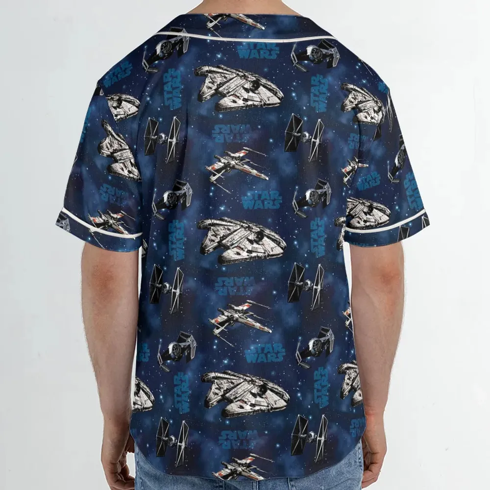Star Wars Ships Pattern Unisex Baseball Jersey - 2