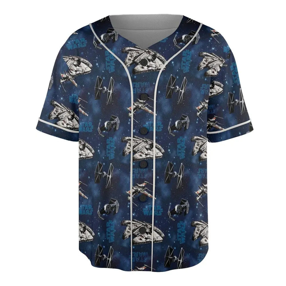 Star Wars Ships Pattern Unisex Baseball Jersey - 3