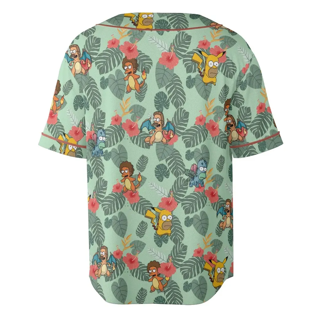 Simpsonmon The Simpsons Pokemon Mashup Unisex Baseball Jersey - 4