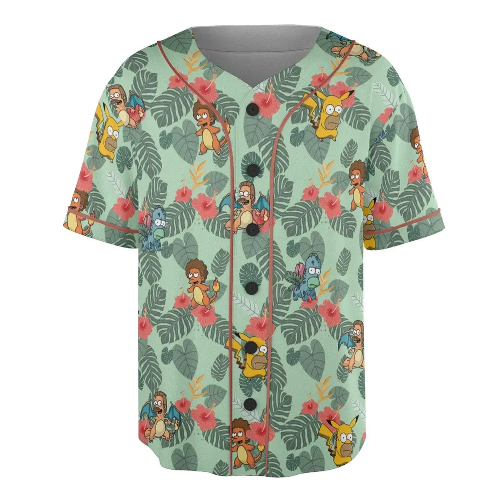 Simpsonmon The Simpsons Pokemon Mashup Unisex Baseball Jersey - 3