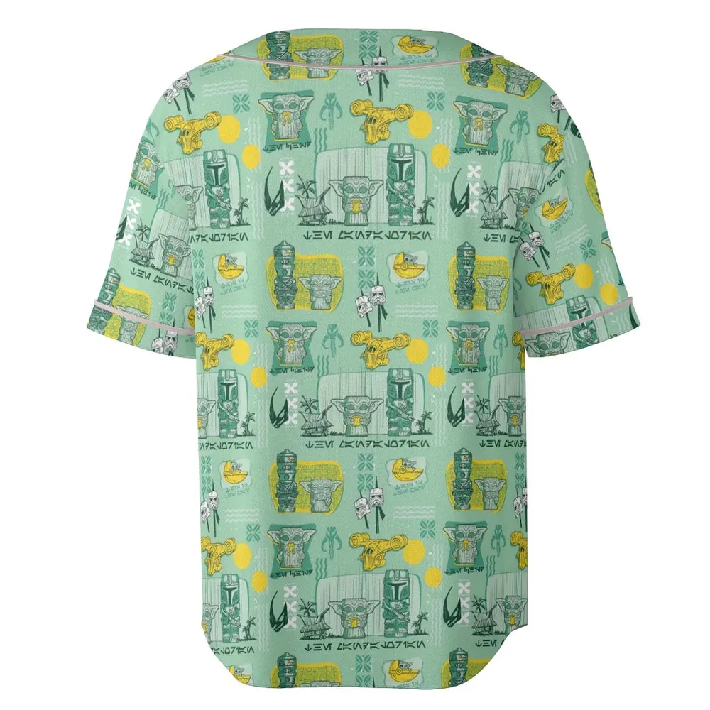 The Mandalorian Star Wars Aloha Unisex Baseball Jersey - 4