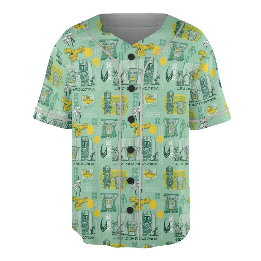 The Mandalorian Star Wars Aloha Unisex Baseball Jersey - 3