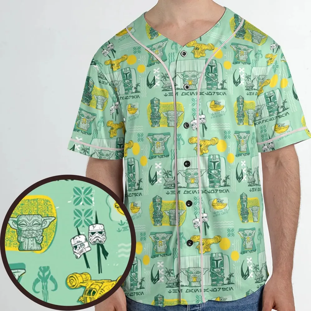 The Mandalorian Star Wars Aloha Unisex Baseball Jersey - 1