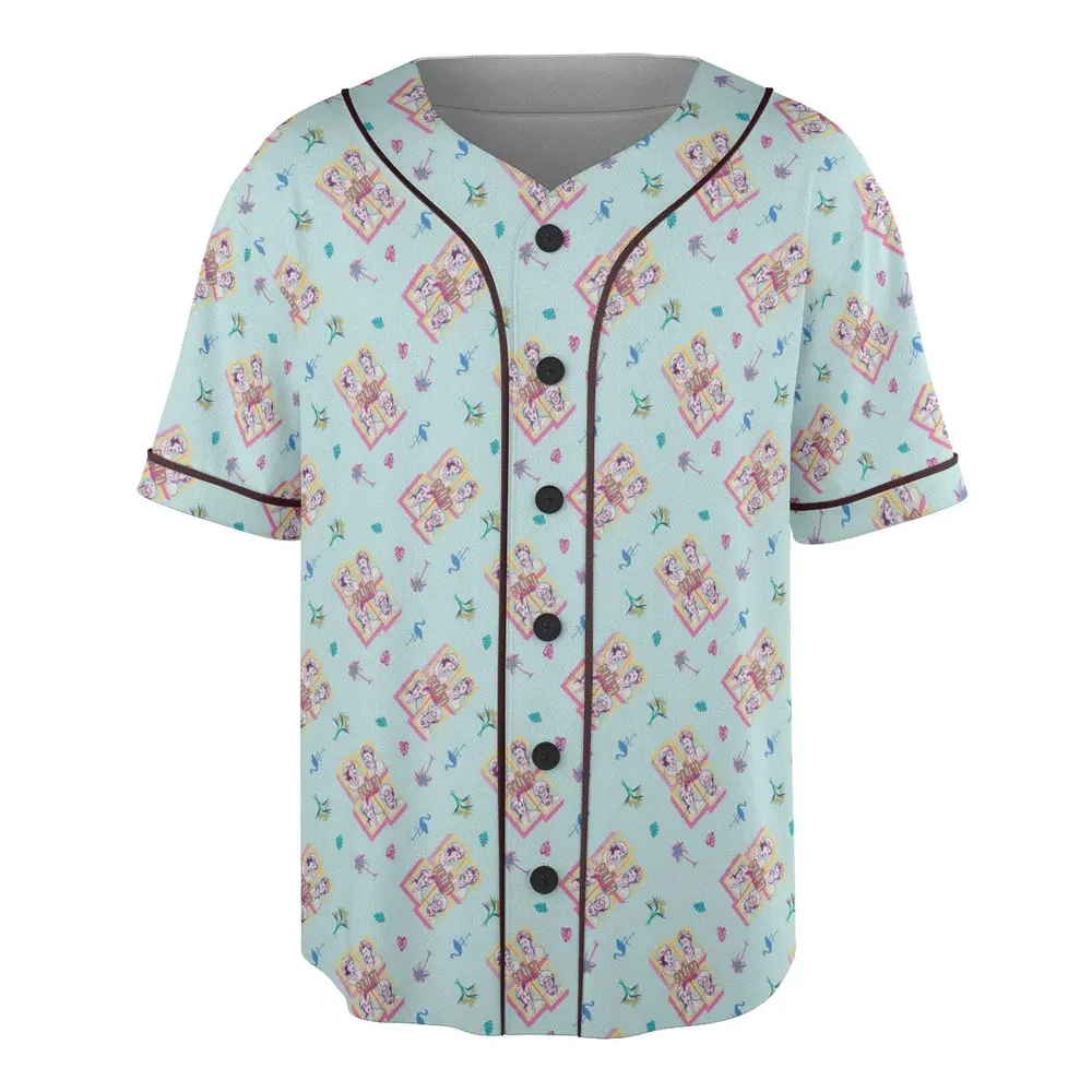 Golden Girls Patterned Unisex Baseball Jersey - 3