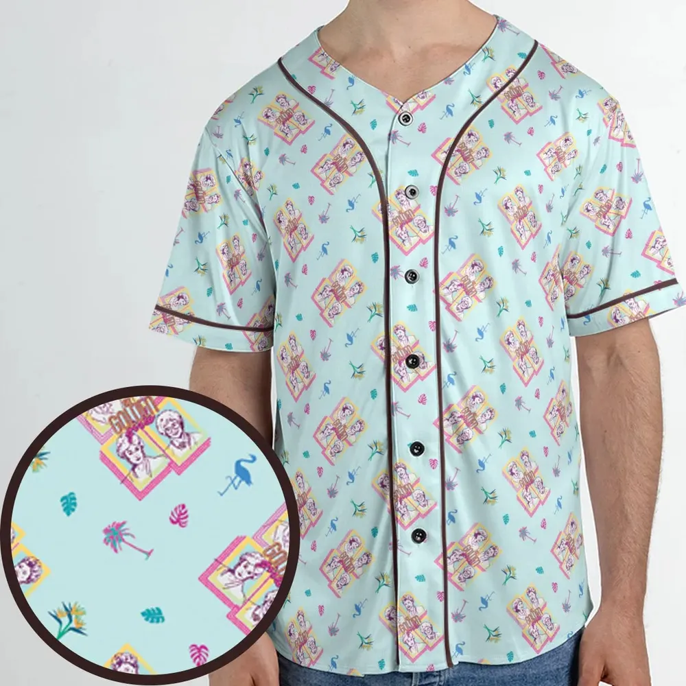 Golden Girls Patterned Unisex Baseball Jersey - 1