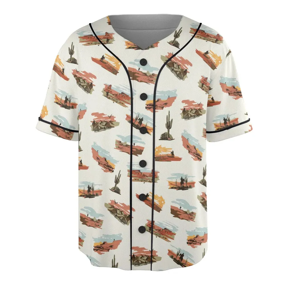 Wild West John Wayne Unisex Baseball Jersey - 3