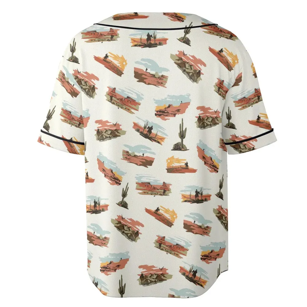 Wild West John Wayne Unisex Baseball Jersey - 4