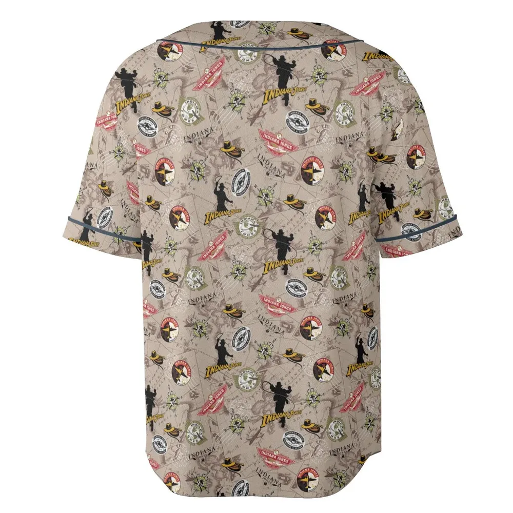 Indiana Jones Patterns Unisex Baseball Jersey - 4