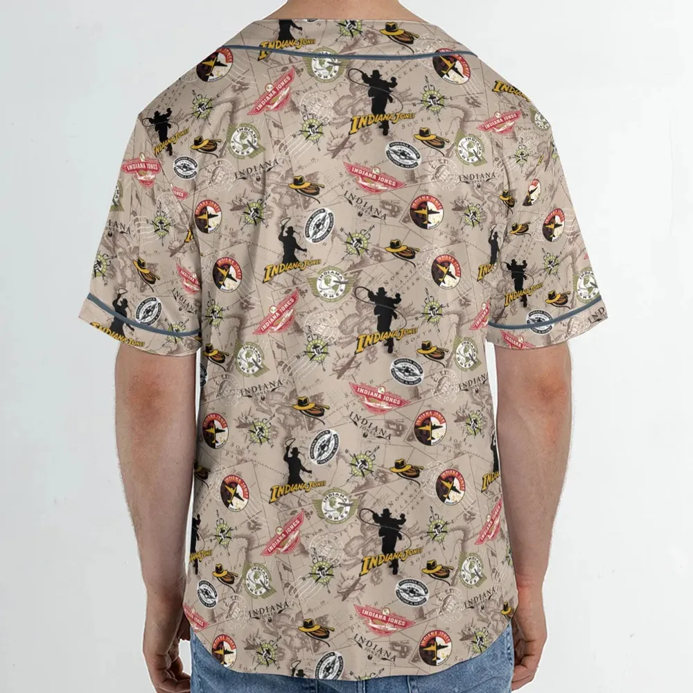Indiana Jones Patterns Unisex Baseball Jersey - 2