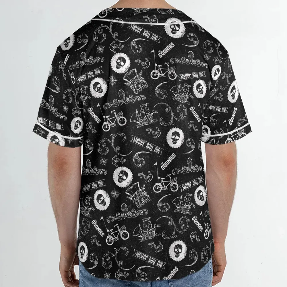 Never Say Die The Goonies Pattern Unisex Baseball Jersey - 2