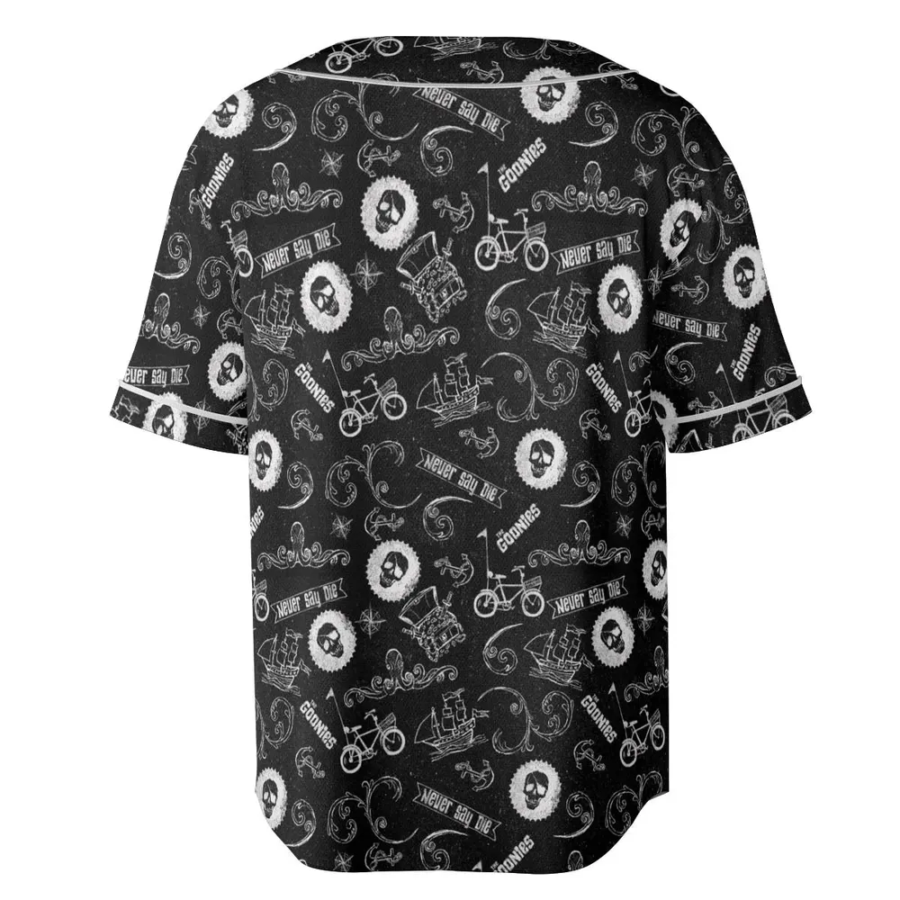 Never Say Die The Goonies Pattern Unisex Baseball Jersey - 4
