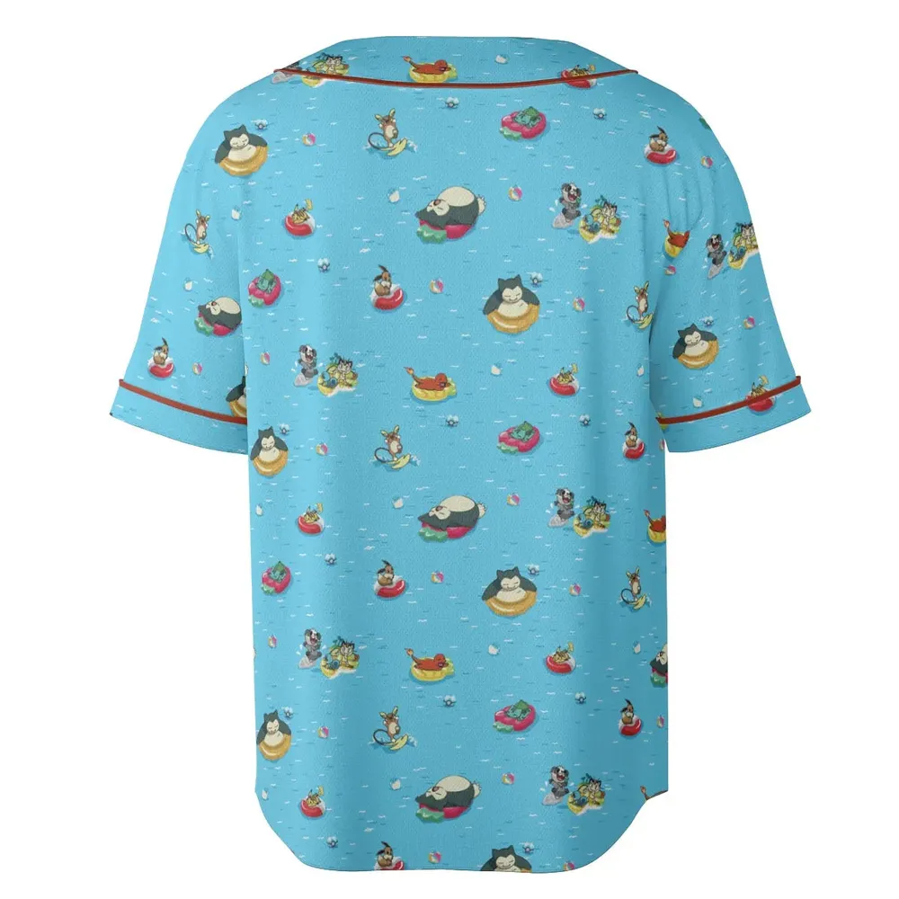 Pokemon Sunny Days Sea Swim Unisex Baseball Jersey - 4