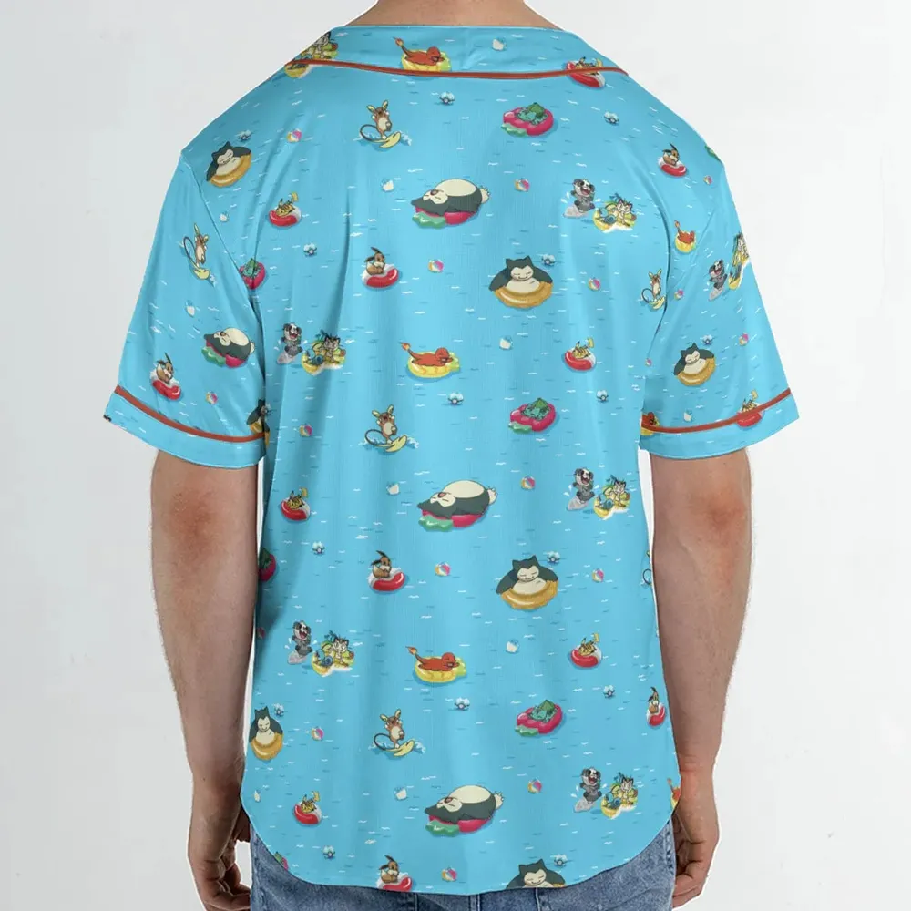 Pokemon Sunny Days Sea Swim Unisex Baseball Jersey - 2