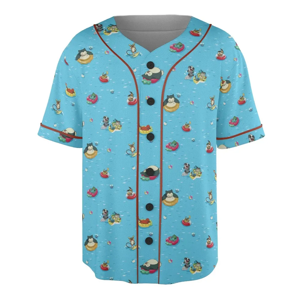 Pokemon Sunny Days Sea Swim Unisex Baseball Jersey - 3