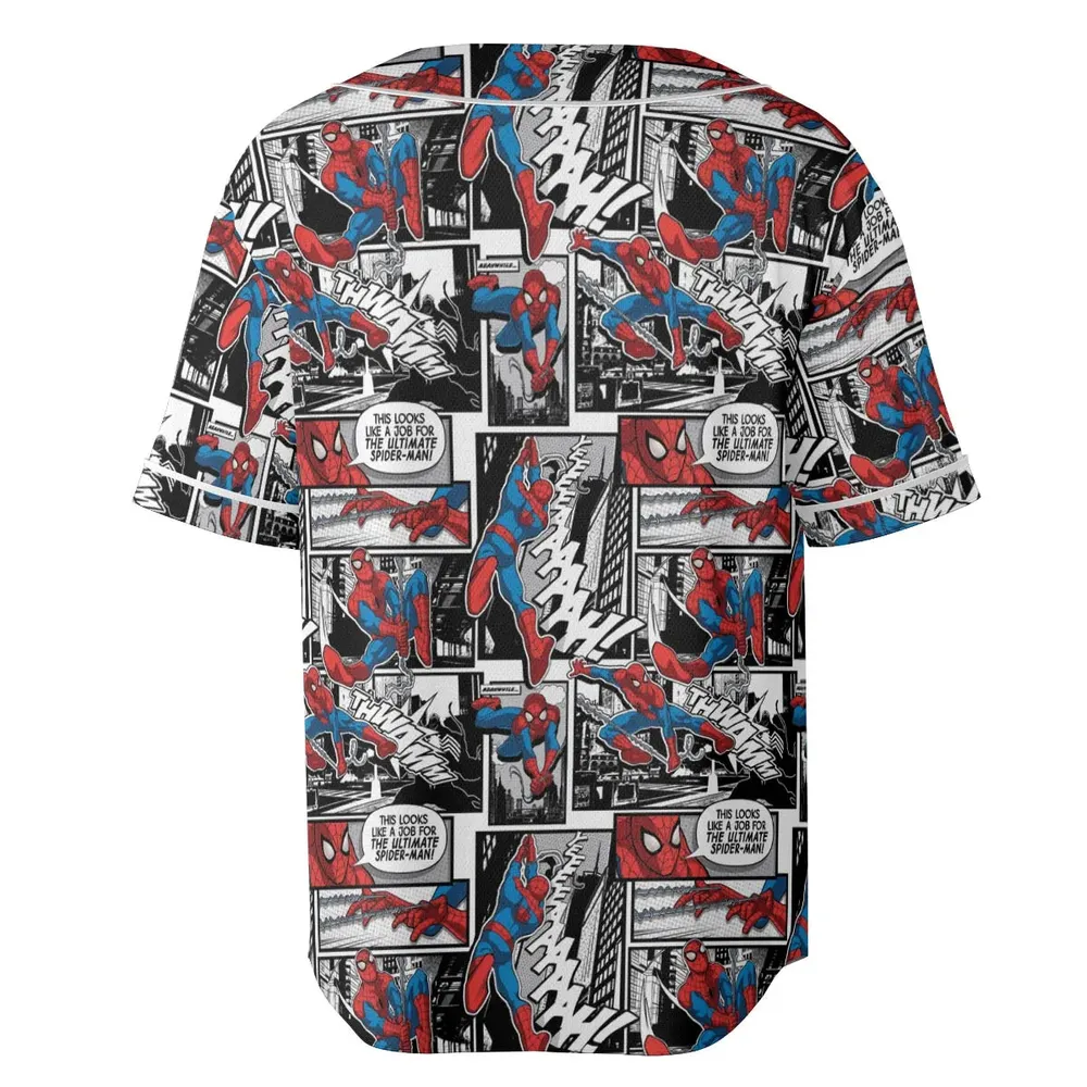Spider Man Comic Pattern Unisex Baseball Jersey - 4