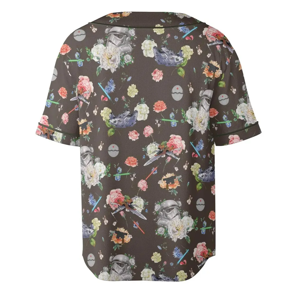 Stormtrooper Flower Vintage Pattern Unisex Baseball Jersey - 4