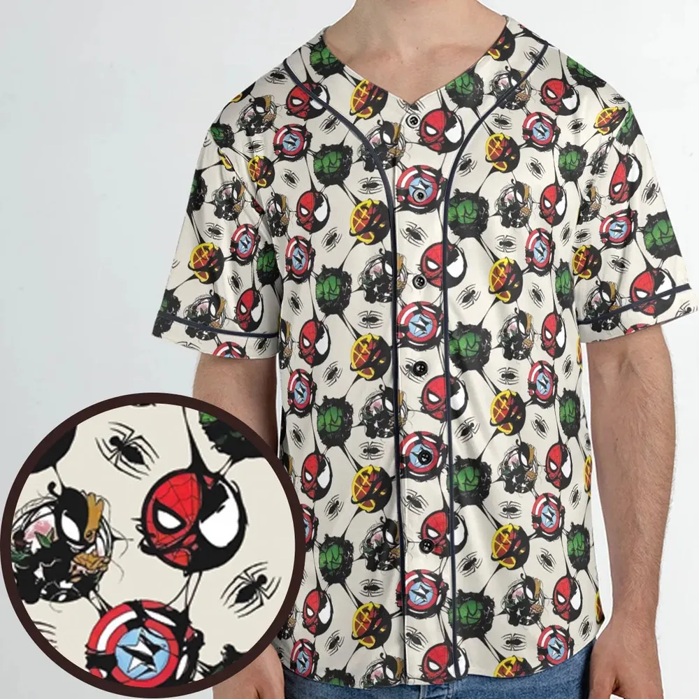 Spider Venom Pattern Unisex Baseball Jersey - 1