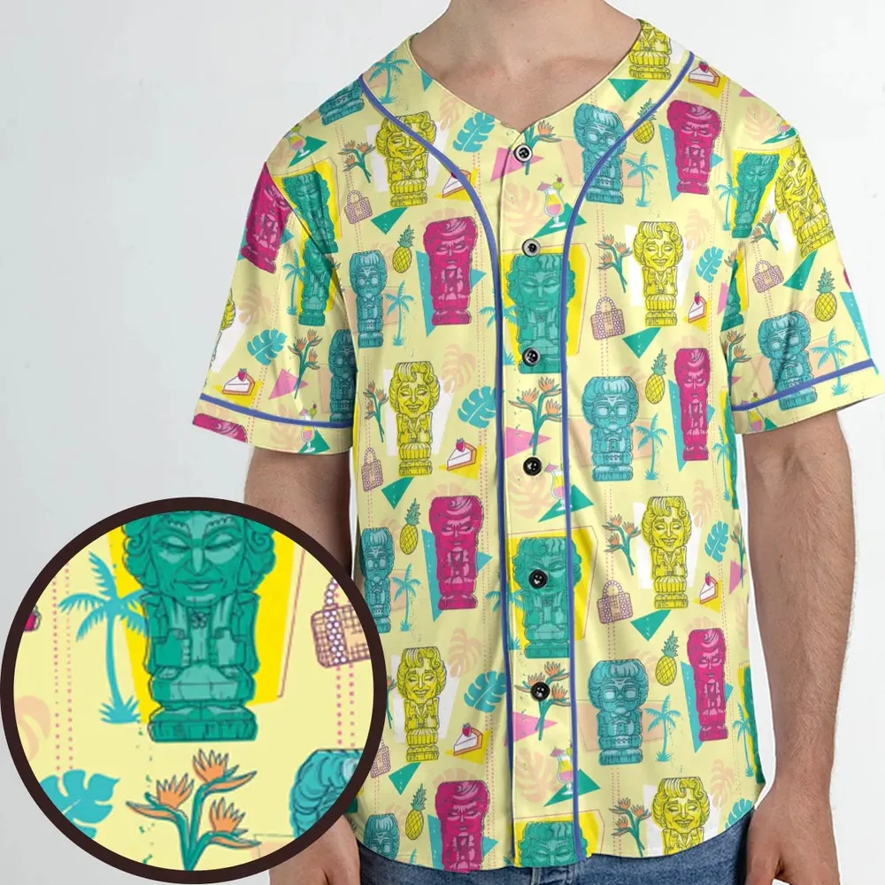 Golden Girls Tiki Shack Aloha Unisex Baseball Jersey - 1