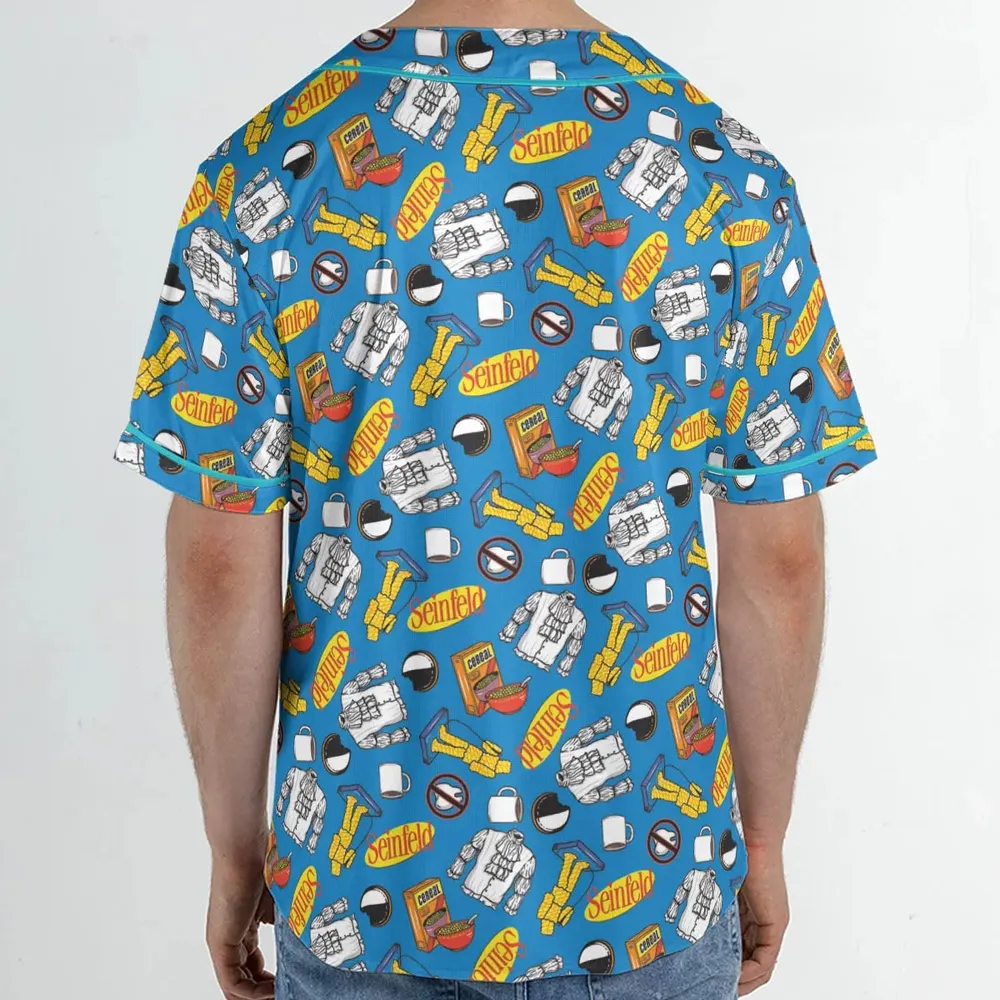 Jerry Seinfeld Comedian Pattern Unisex Baseball Jersey - 2