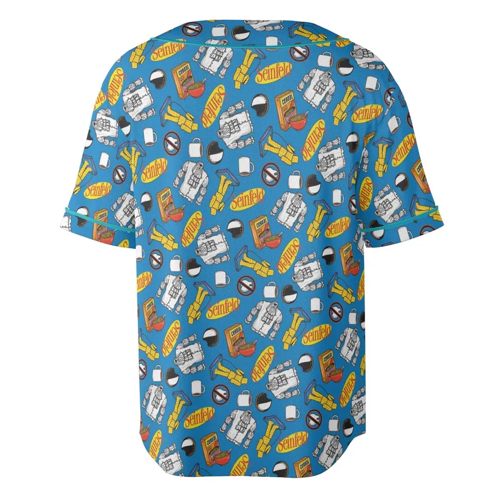 Jerry Seinfeld Comedian Pattern Unisex Baseball Jersey - 4