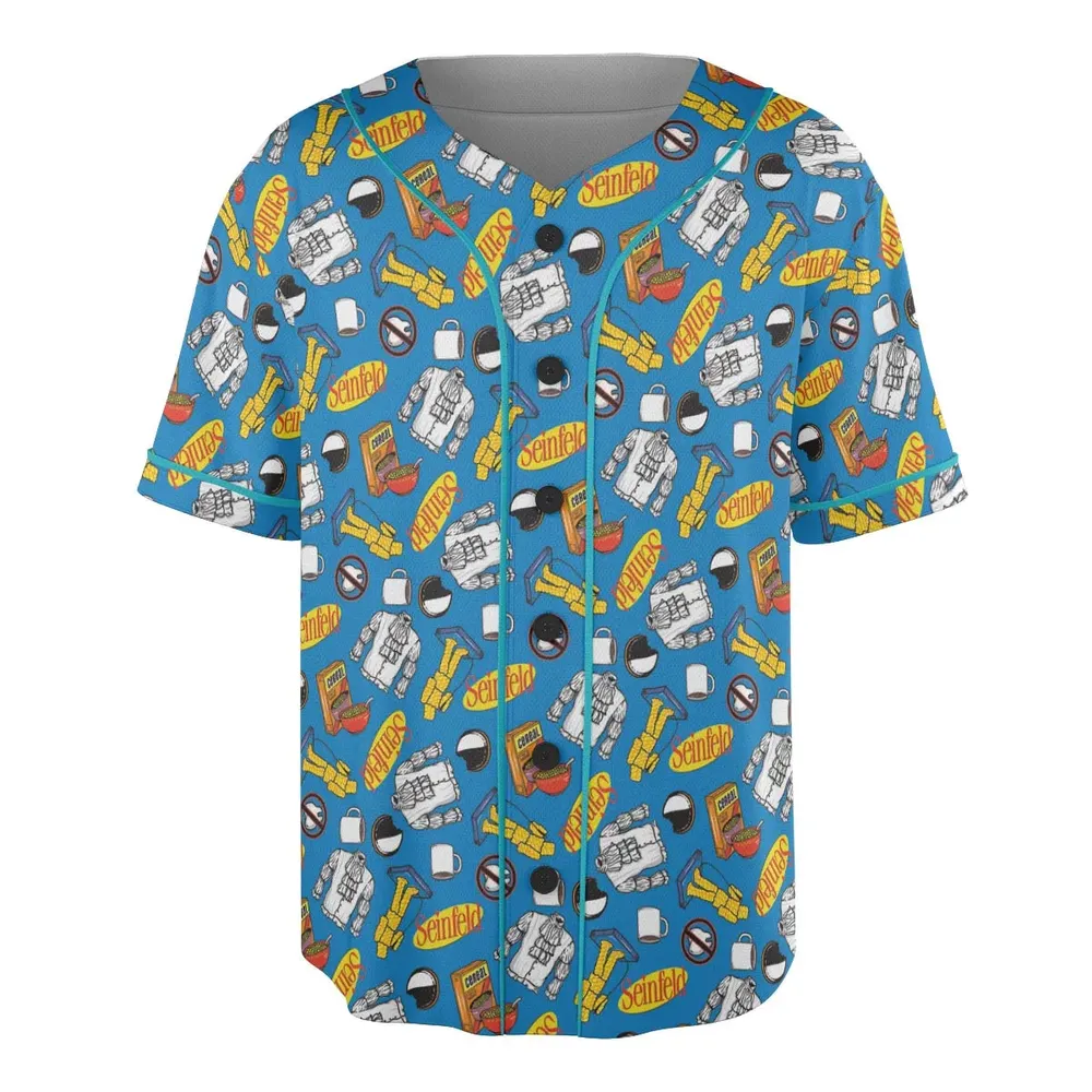 Jerry Seinfeld Comedian Pattern Unisex Baseball Jersey - 3