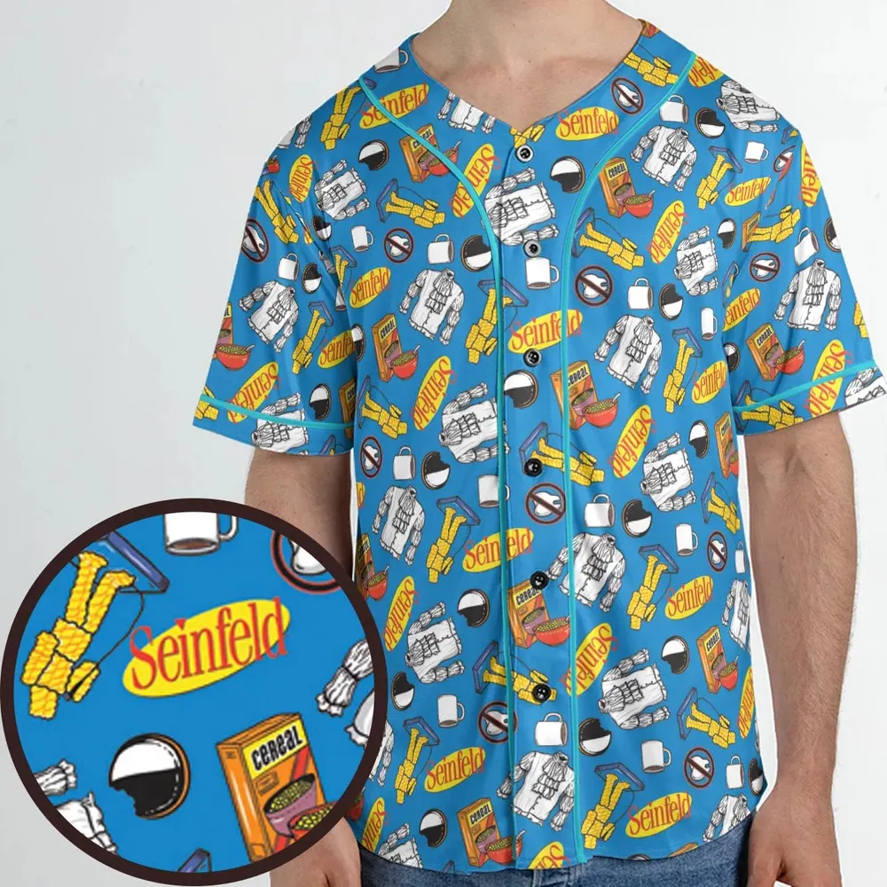 Jerry Seinfeld Comedian Pattern Unisex Baseball Jersey - 1