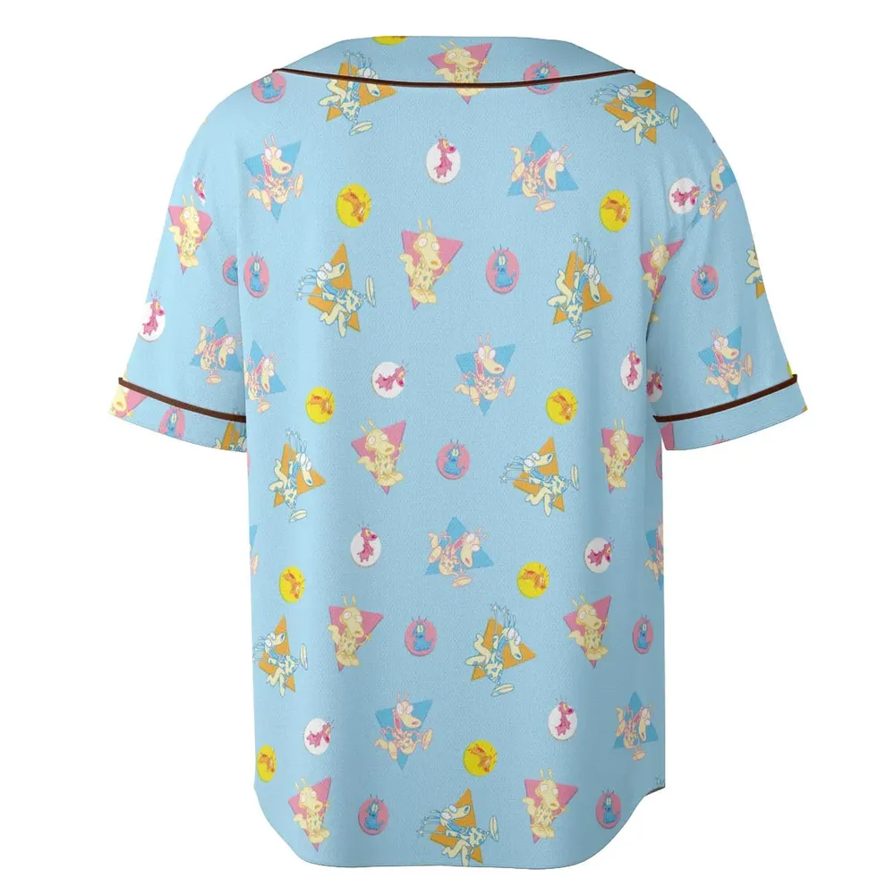 Rocko and Spunky Pattern Rocko's Modern Life Unisex Baseball Jersey - 4