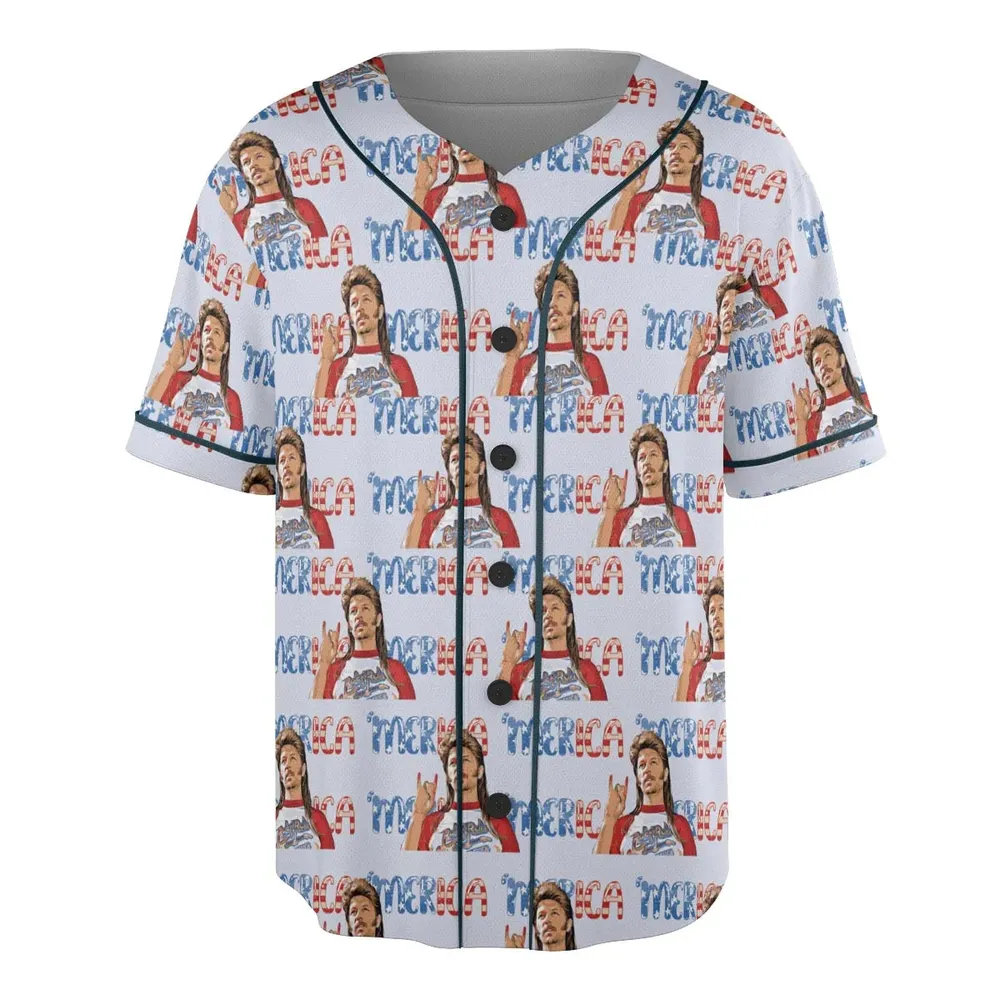 Joe Dirt 'Merica 4th Of July Pattern Unisex Baseball Jersey - 3