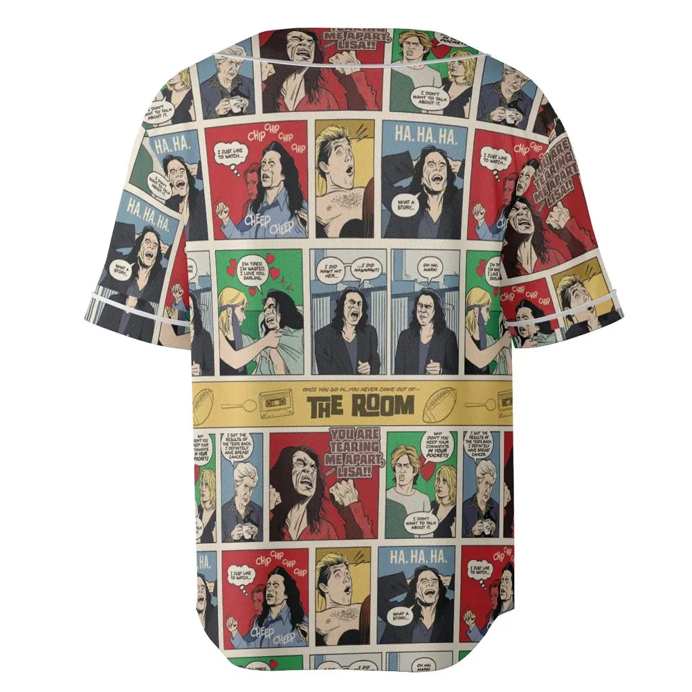 The Room Comic Style Unisex Baseball Jersey - 4