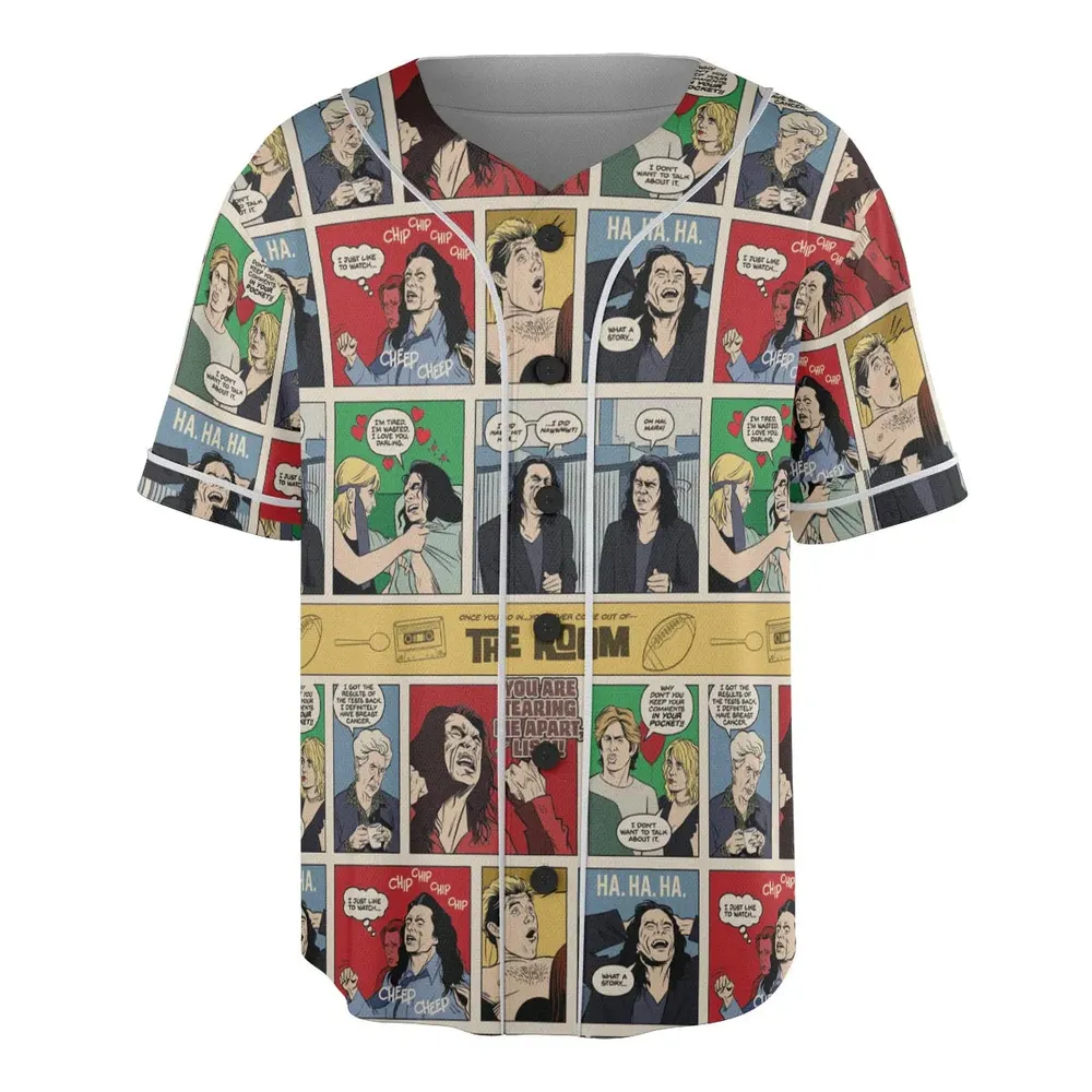 The Room Comic Style Unisex Baseball Jersey - 3