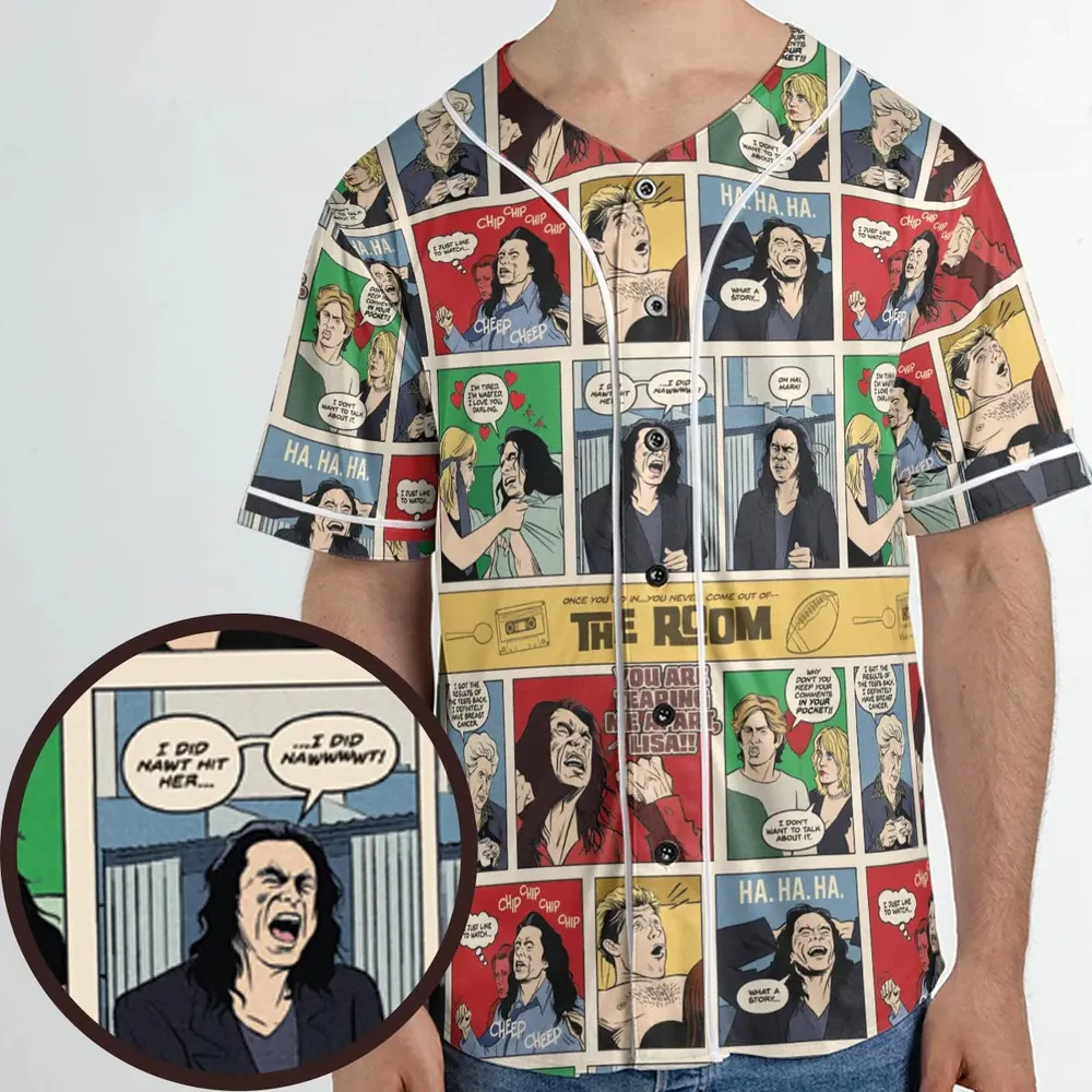 The Room Comic Style Unisex Baseball Jersey - 1