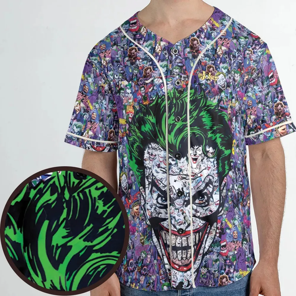 Joker The Most Favourite Characters Pattern Unisex Baseball Jersey - 1