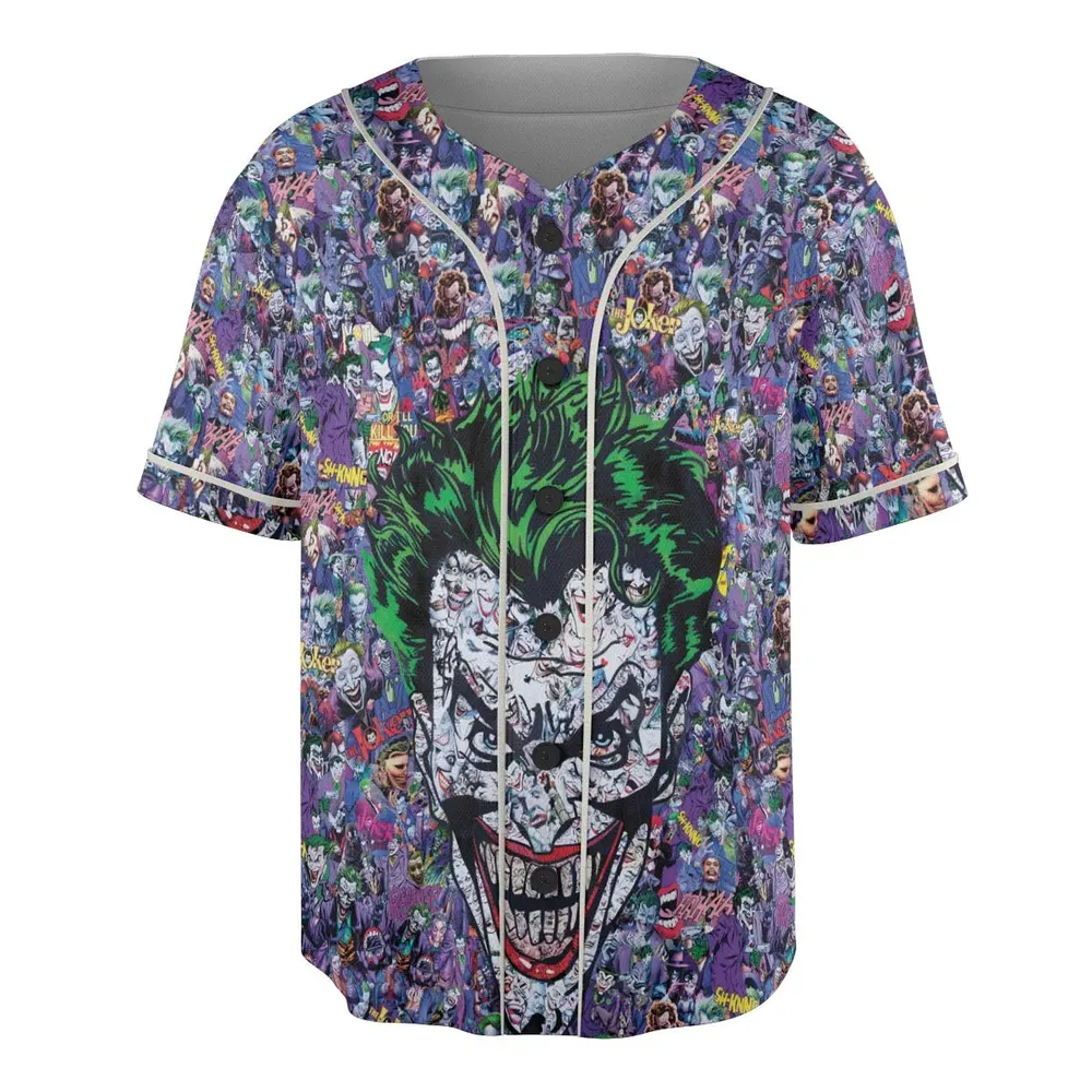 Joker The Most Favourite Characters Pattern Unisex Baseball Jersey - 3