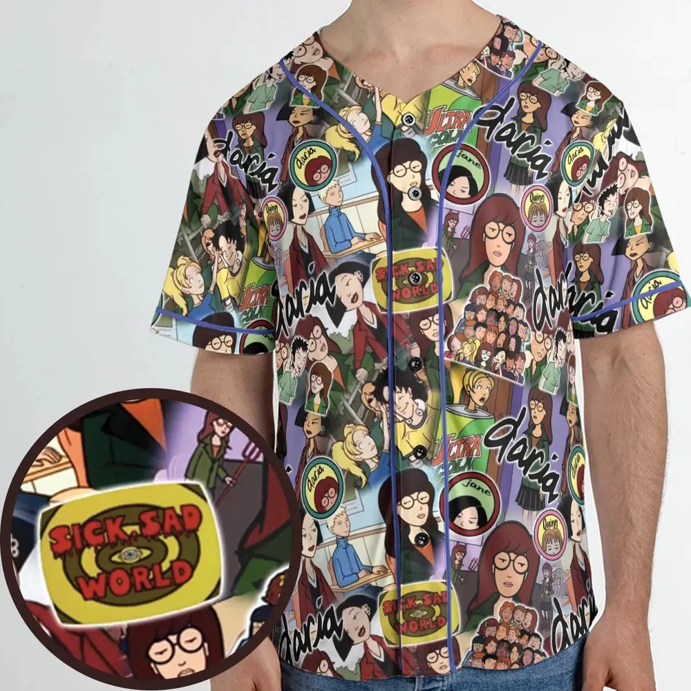 Sick Sad World Daria Unisex Baseball Jersey - 1