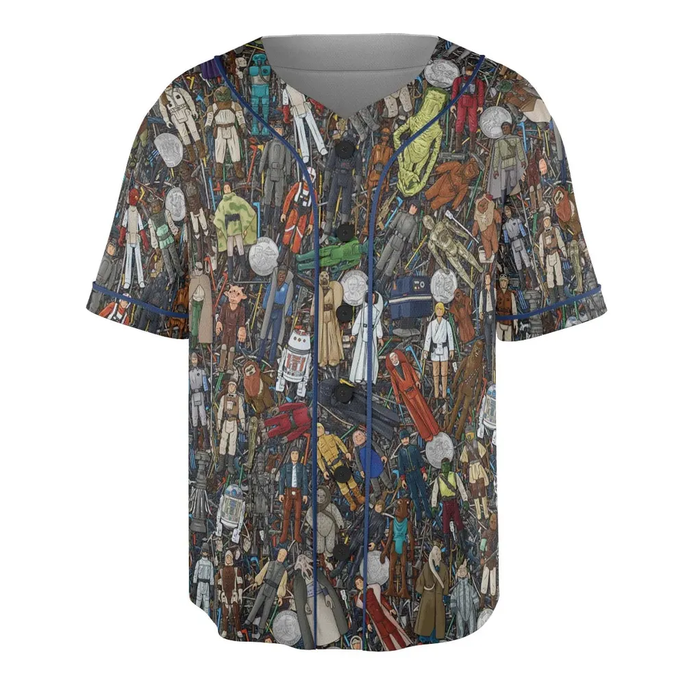 Star Wars Characters Figures Unisex Baseball Jersey - 3