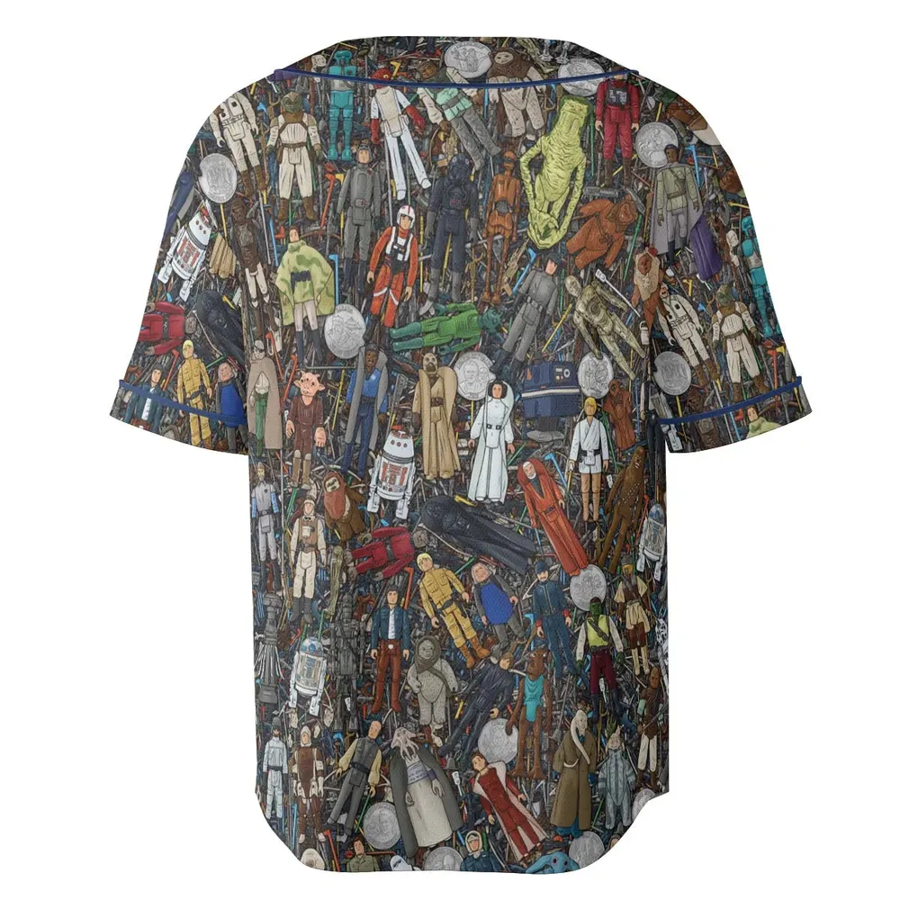 Star Wars Characters Figures Unisex Baseball Jersey - 4