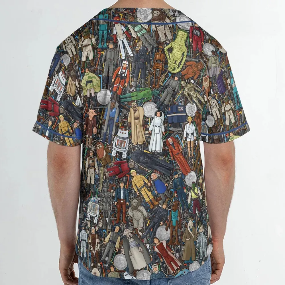 Star Wars Characters Figures Unisex Baseball Jersey - 2